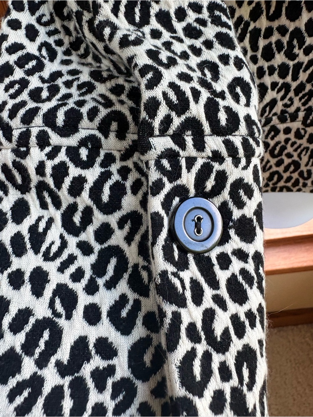 Vintage Marisa Christina Leopard Print Belted Knit Jacket Size Large Knit - Picture 4 of 11